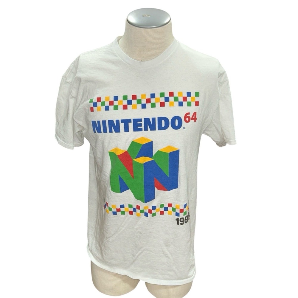 Nintendo 64 Mens T Shirt Large White 2021 Cotton Short Sleeves